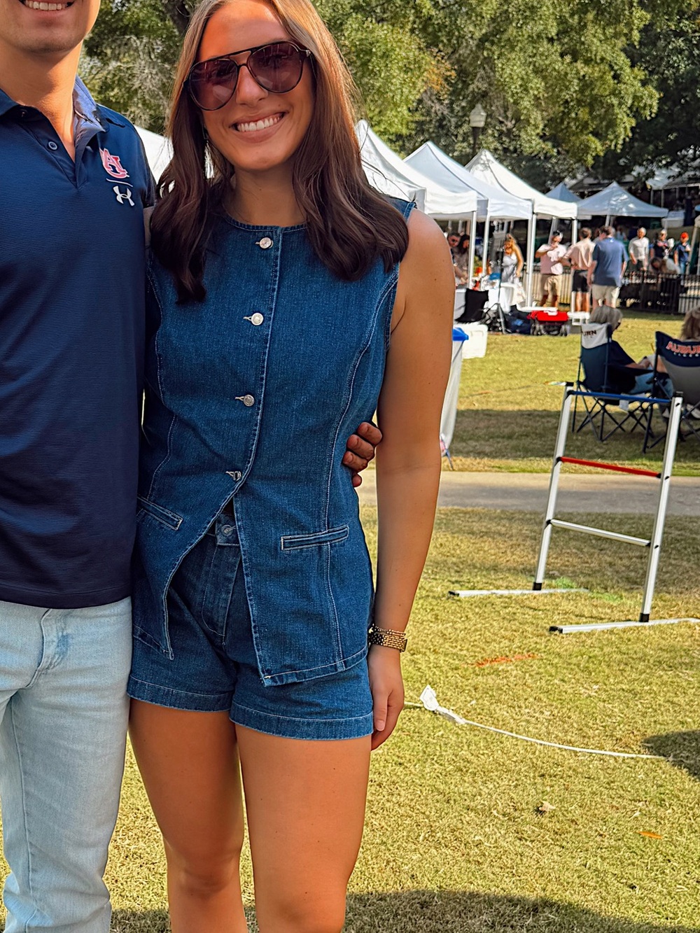 Denim Short Set